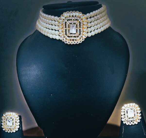 Alloy Silver Multicolor Jewel Set  (Pack of 1)