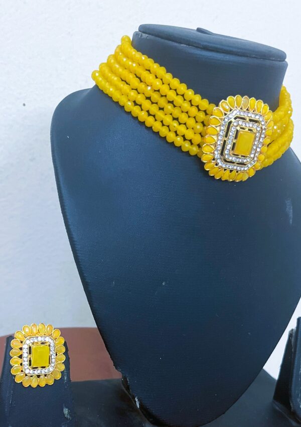 Stone Gold-plated Gold, Yellow Jewel Set  (Pack of 1)